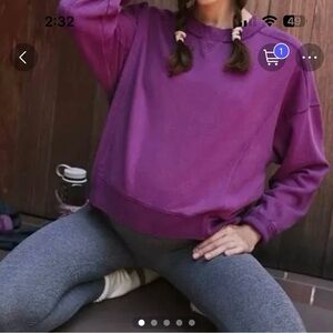 Women's Casual Purple Sweatshirt